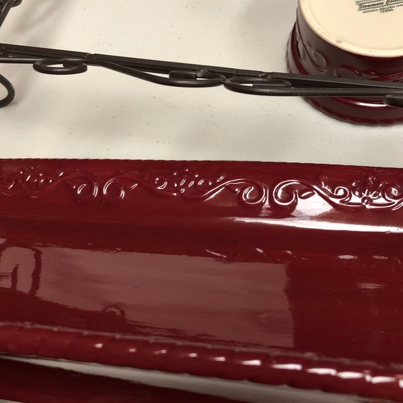 Home Interiors Retired Stoneware Berry Hospitality Serving Set - Picture 3 of 6